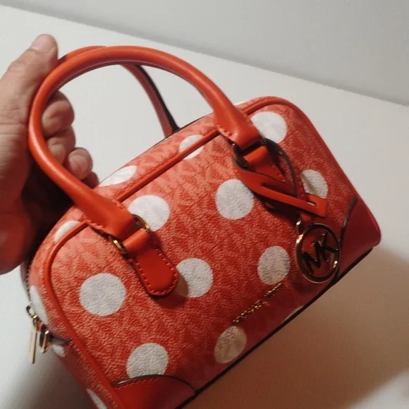 MICHAEL Michael Kors Thompson Mini XS Satchel/Xbody RED CLAY NWT $398! - Picture 11 of 11